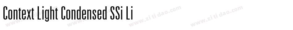 Context Light Condensed SSi Light Condensed字体转换